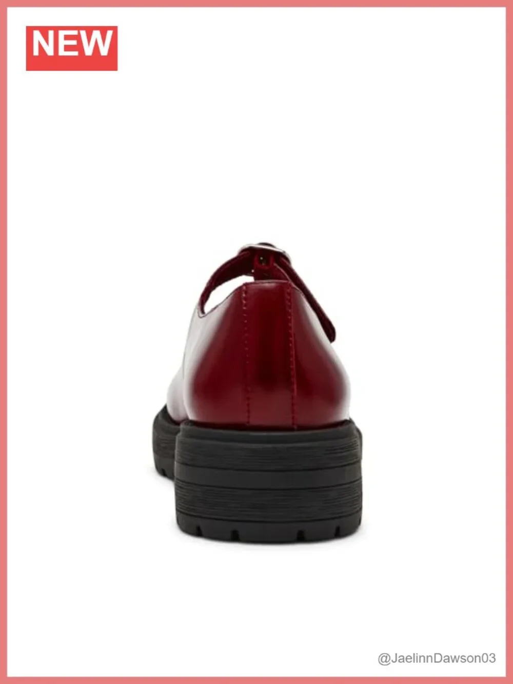 Leather Loafer with Buckle, Round Toe, Block Heel, Casual